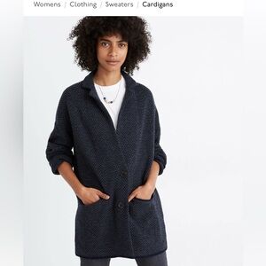 Madewell Herringbone Blazer Sweater Jacket size XS